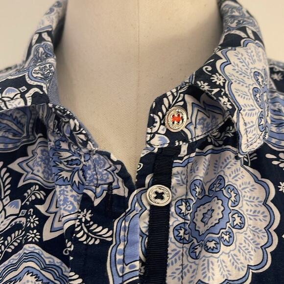 NWOT Nautica Blue Button Down Women’s Shirt with Notched Collar | Size XL - Picture 2 of 6